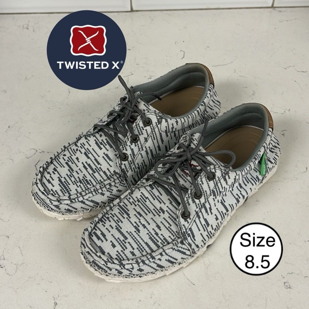 Twisted X Zero-X Lace-Up Shoes for Men - White/Grey - 8.5 M